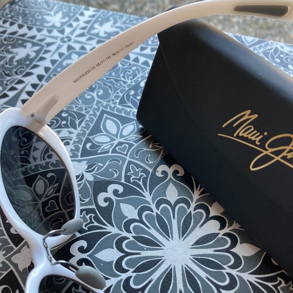 Maui Jim Nahiku MJ 436 05 White Pearl Frame POLARIZED Lens Sunglass Women's New - Picture 6 of 16